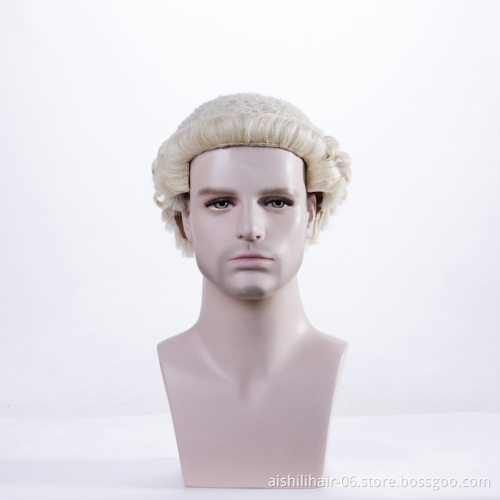 Aishili Full Hand-made Barrister Wigs Lawyer Wig with horse hair judge wig for Formal Use in Court and Costume